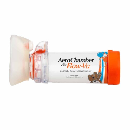 AeroChamber Plus Βρεφών με επιστόμιο, Βρέφική Μάσκα 0 - 18 Μηνών