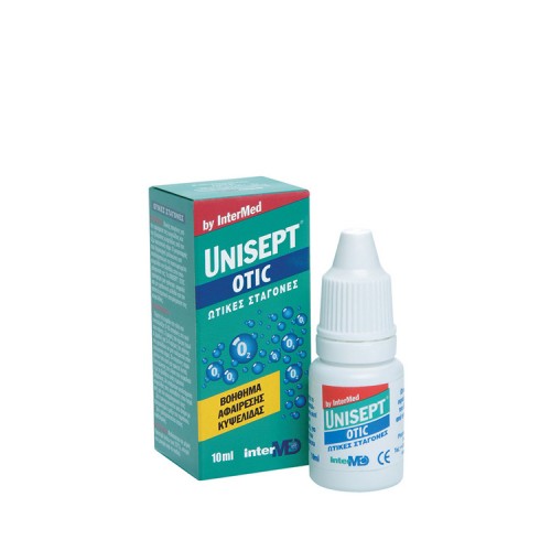 InterMed Unisept Otic - Ωτικές σταγόνες για την αφαίρεση της κυψελίδας, FLx10ml