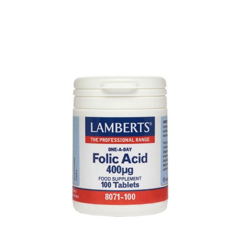 Lamberts Folic Acid 400μg 100 ταμπλέτες
