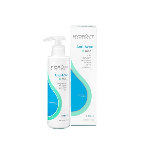 Hydrovit Anti-Acne Wash - Kαθημερινό καθαριστικό για λιπαρά με τάση ακμής και ακνεϊκά δέρματα, 150ml