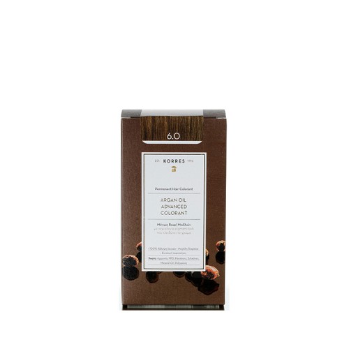 Korres Argan oil advanced colorant Μόνιμη Βαφή - 6.0 Ξανθό Σκούρο 50ml