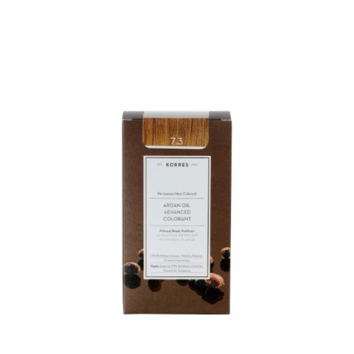 Korres Argan oil advanced colorant Μόνιμη Βαφή - 7.3 Ξανθό Χρυσό Μελί 50ml