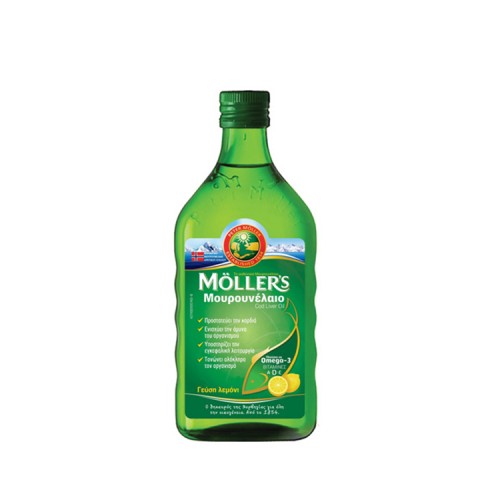 Moller's Cod Liver Oil, Μουρουνέλαιο με Γεύση Λεμόνι 250 mL
