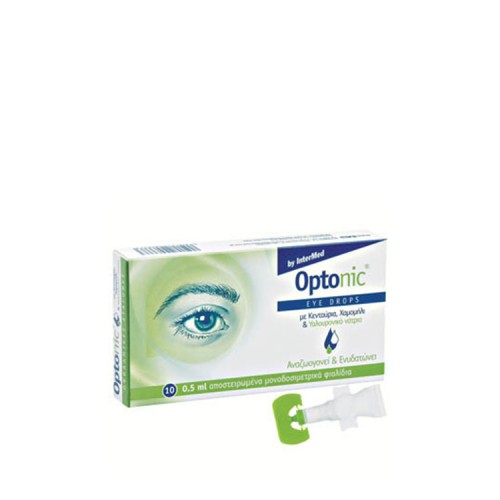 InterMed Optonic Eye Drops - Οφθαλμικές Σταγόνες, 10 αποστειρωμένα μονοδοσιμετρικά φιαλίδια x 0,5ml το καθένα