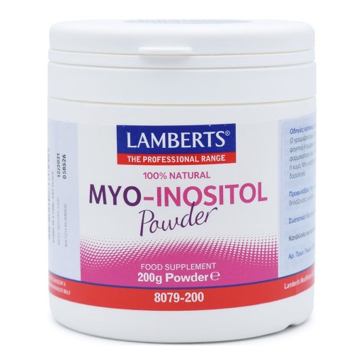 Lamberts Myo - Inositol Powder Συμπλήρωμα Μυοϊνοσιτόλης σε Σκόνη, 200gr