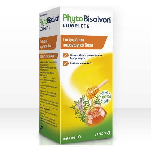 Sanofi PhytoBisolvon Complete Φυσικό Σιρόπι κατά του Ξηρού & Παραγωγικού Βήχα - Για Όλη την Οικογένεια, 180g
