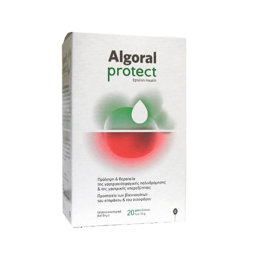 Epsilon Health Algoral Protect, Συμπλήρωμα Διατροφής για τη γαστροοισοφαγική παλινδρόμηση, 20 φακελίσκοι x 15g