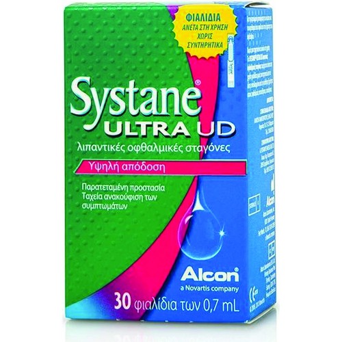 Alcon Systane Ultra UD Λιπαντικές Οφθαλμικές Σταγόνες, 30 x 0.7 ml
