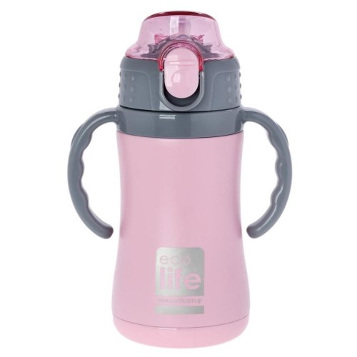 Ecolife Ανοξείδωτο Παγούρι Θερμός Kids Thermos Inox Small 300ml, Χρώμα: Ροζ, 1 τεμάχιο