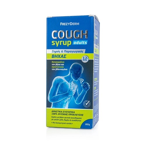 Frezyderm Cough Syrup Adults Σιρόπι για το Βήχα για Ενήλικες με Γεύση Λεμόνι, Ευκάλυπτο & Μέλι, 182gr