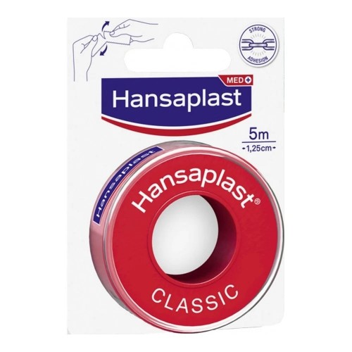 Hansaplast Classic Fixation Tape Επιδεσμική Ταινία Χωρίς Λάτεξ 5m x 1.25cm, 1τεμ