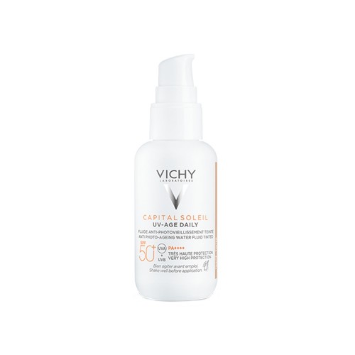 Vichy Capital Soleil UV-Age Daily Tinted Light SPF50+ Λεπτόρρευστο Αντιηλιακό Προσώπου με Χρώμα, 40ml