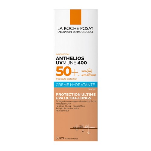 La Roche Posay Anthelios Uvmune 400 Crema Hydratante SPF50+ Αντηλιακή Ενυδατική Κρέμα Με Χρώμα, 50ml