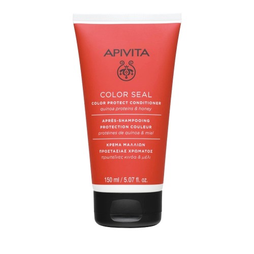 Apivita Color Seal Color Protect Conditioner Μαλακτική Κρέμα Προστασίας Χρώματος Με Πρωτεΐνες Κινόα & Μέλι, 150ml