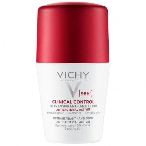 Vichy Clinical Control 96h Detranspirant Anti-Odor Deodorant Roll-on Αποσμητικό για Ευαίσθητες Επιδερμίδες, 50ml