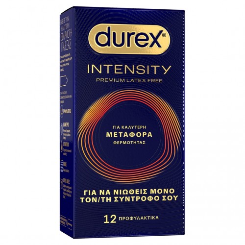 Durex Intensity Premium Latex-Free Εξαιρετικά Λεπτά Προφυλακτικά, 12τεμ