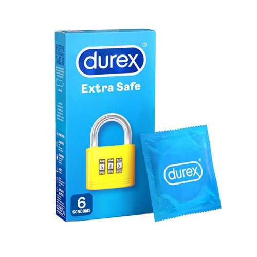 Durex EXTRA SAFE Προφυλακτικά, 6 τεμάχια