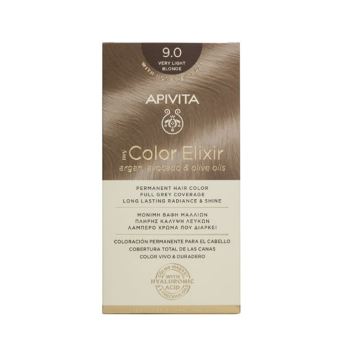 Apivita My Color Elixir Βαφή Μαλλιών Νο 9.0 Ξανθό Πολύ Ανοιχτό - 1 τεμάχιο (50ml + 75ml +15ml)