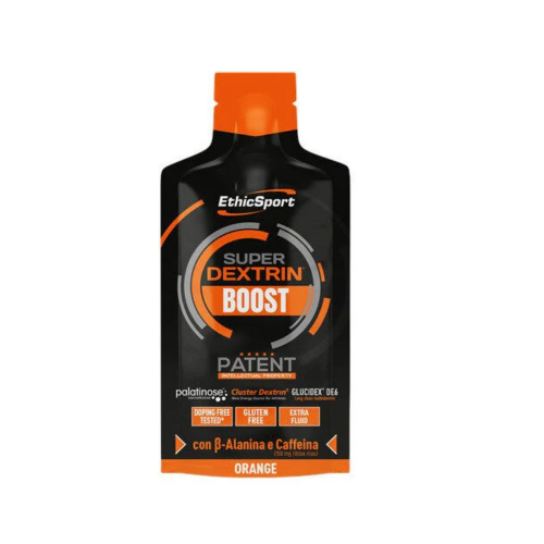 EthicSport Super Dexrin Booster Orange Ενεργειακό Τζελ με Υδατάνθρακες Νέας Γενιάς, Βήτα-αλανίνη & Καφεΐνη γεύση Πορτοκάλι, 30ml