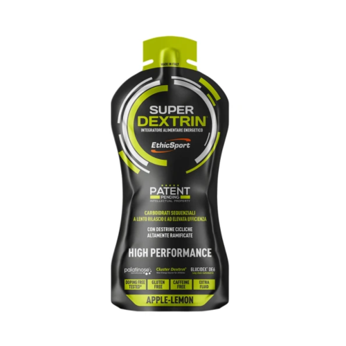 EthicSport Super Dextrin Gel Apple-Lemon Υγρό Ενεργειακό τζελ με υδατάνθρακες νέας γενιάς με γεύση Μήλο-Λεμόνι, 58ml