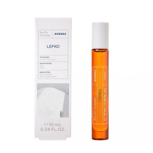 Korres Lefko Eau De Toilette Roll On, 10ml