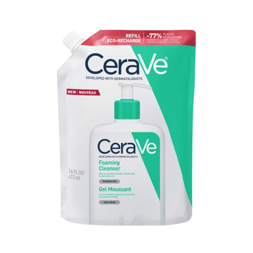 Cerave Foaming Cleanser Refill Αφρίζον Gel Καθαρισμού για Λιπαρή Επιδερμίδα, 473ml