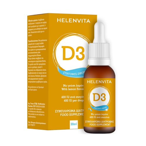 Helenvita Vitamin D3 Drops 400iu με Γεύση Λεμόνι, 20ml