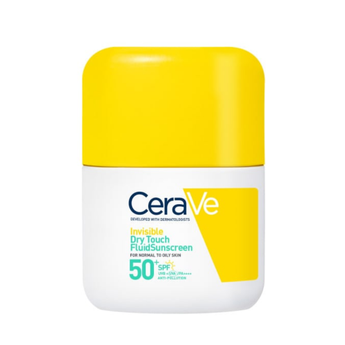 CeraVe Invisible Dry Touch Fluid Sunscreen Αντηλιακό Προσώπου για Κανονική έως Λιπαρή επιδερμίδα SPF50+, 50ml