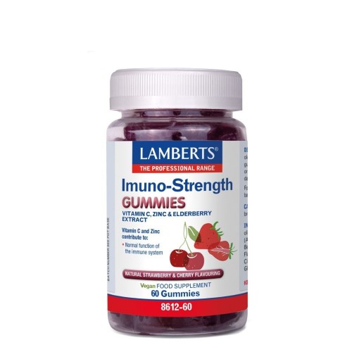 Lamberts Immuno-Strength Gummies με Φυσική Γεύση Κεράσι και Φράουλα, 60 Gummies