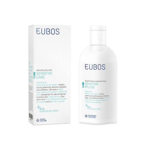Eubos Sensitive Shower Oil F Ελαιώδες Καθαριστικό Σώματος, 200ml