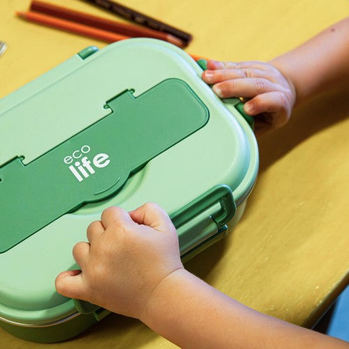 Ecolife Πράσινο Φαγητοδοχείο 1Lt 3 Θέσεων