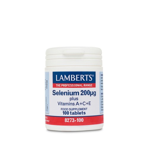 Lamberts Selenium 200μg με βιταμίνες A+C+E, 100 ταμπλέτες