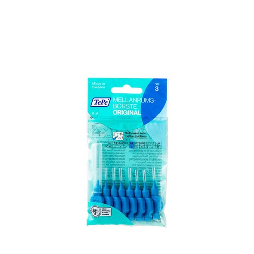 TePe Μεσοδόντια Βουρτσάκια 0,6mm SIZE 3 - ΜΠΛΕ, 8 τεμάχια