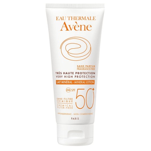 Avene Eau Thermale Αντιηλιακό Γαλάκτωμα για πρόσωπο & σώμα με SPF50+, για το μη ανεκτικό δέρμα - 100ml