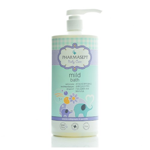 Pharmasept Tol Velvet Baby Mild Bath - Απαλό Βρεφικό Αφρόλουτρο για Σώμα & Μαλλιά, 1ltr