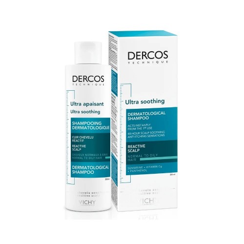 Vichy Dercos Ultra Soothing Καταπραϋντικό Σαμπουάν για Κανονικά - Λιπαρά Μαλλιά - 200ml