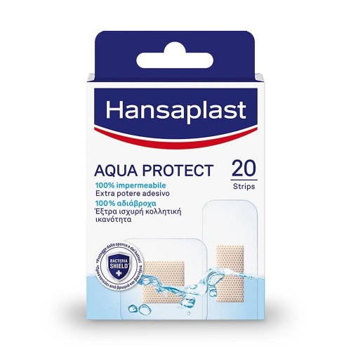 Hansaplast Aqua Protect Επιθέματα 100% Αδιάβροχα & Διάφανα με Έξτρα Ισχυρή Κολλητική Ικανότητα, 20τεμ