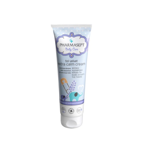 Pharmasept Baby Tol Velvet Extra Calm Cream - Φυσική αδιάβροχη κρέμα για κάθε αλλαγή της πάνας, 150ml