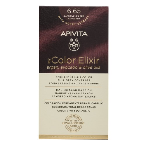 Apivita My Color Elixir Μόνιμη Βαφή Μαλλιών No 6.65 Έντονο Κόκκινο - 1 τεμάχιο