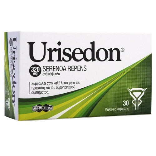 Uni-Pharma Urisedon 320mg για την Καλή Λειτουργία του Προστάτη & του Ουροποιητικού Συστήματος, 30 Μαλακές Κάψουλες
