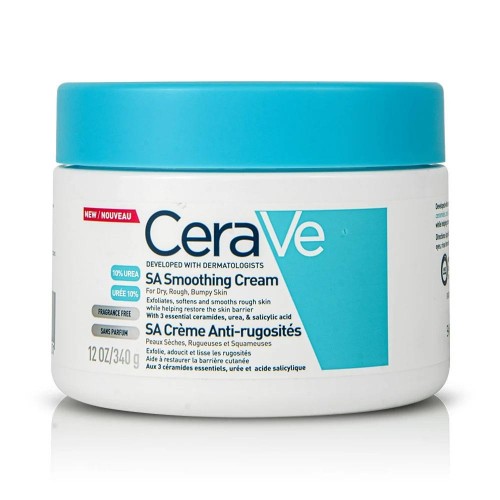 Cerave SA Smoothing Cream Ενυδατική & Απολεπιστική Κρέμα με 10% Ουρία για Ξηρή Επιδερμίδα, 340gr