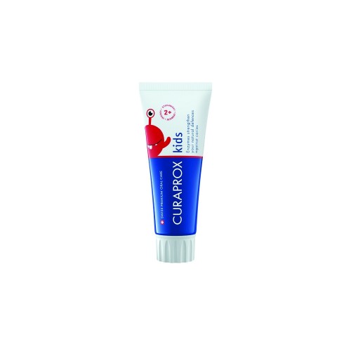Curaprox Toothpaste For Kids From 2 Years Strawberry Fluoride, Παιδική οδοντόκρεμα με φθόριο 950 ppm, γεύση φράουλα, από 2 ετών, 60ml