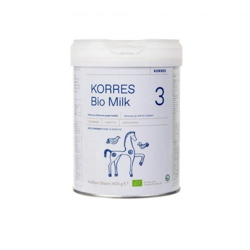 Korres Bio Milk 3 Βιολογικό Αγελαδινό Γάλα για Νήπια και Μεγάλα Παιδιά (από 12 μηνών), 400gr