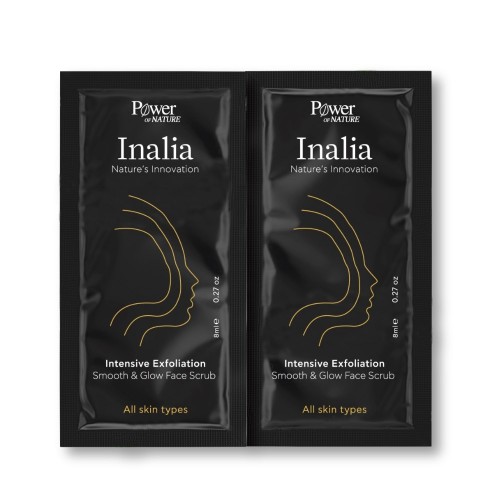 Power Health Inalia Intensive Exfoliation Smooth & Glow Face Scrub, Κρέμα Απολέπισης Προσώπου, 2x8ml 