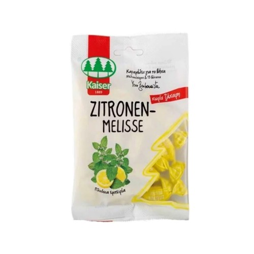 Kaiser ZitronenMelisse Καραμέλες για τον Ερεθισμένο Λαιμό & το Βήχα με Μελισσόχορτο & 13 Βότανα - Χωρίς Ζάχαρη, 60g