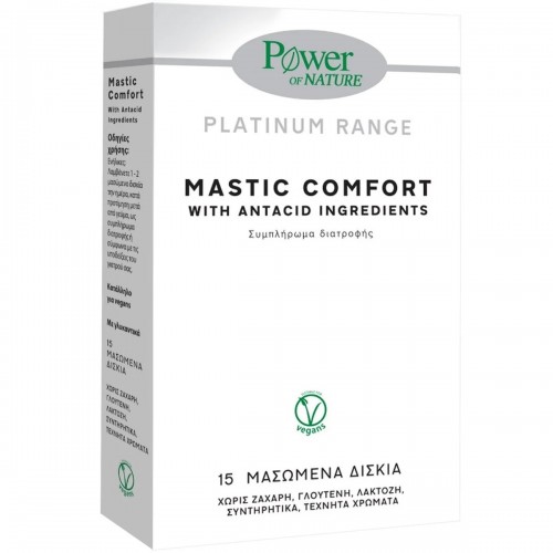 Power of Nature Platinum Range Mastic Comfort, 15 μασώμενα δισκία