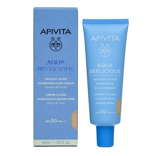 APIVITA Aqua Beelicious SPF30 Ενυδατική Κρέμα Ημέρας με Χρώμα, 40ml