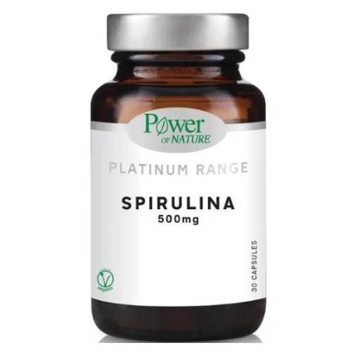 Power Of Nature Platinum Range Spirulina 500mg, 30caps