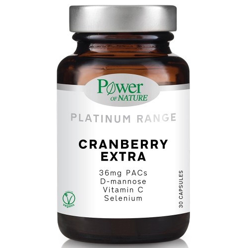Power Of Nature Platinum Range Cranberry Extra Συμπλήρωμα Διατροφής με Cranberry, 30caps