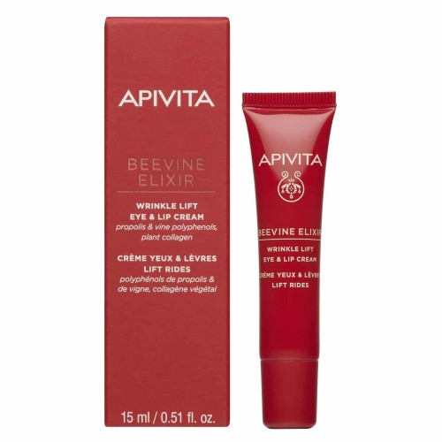 Apivita Beevine Elixir Wrinkle Lift Eye & Lip Cream Αντιρυτιδική Κρέμα Ματιών & Χειλιών, 15ml